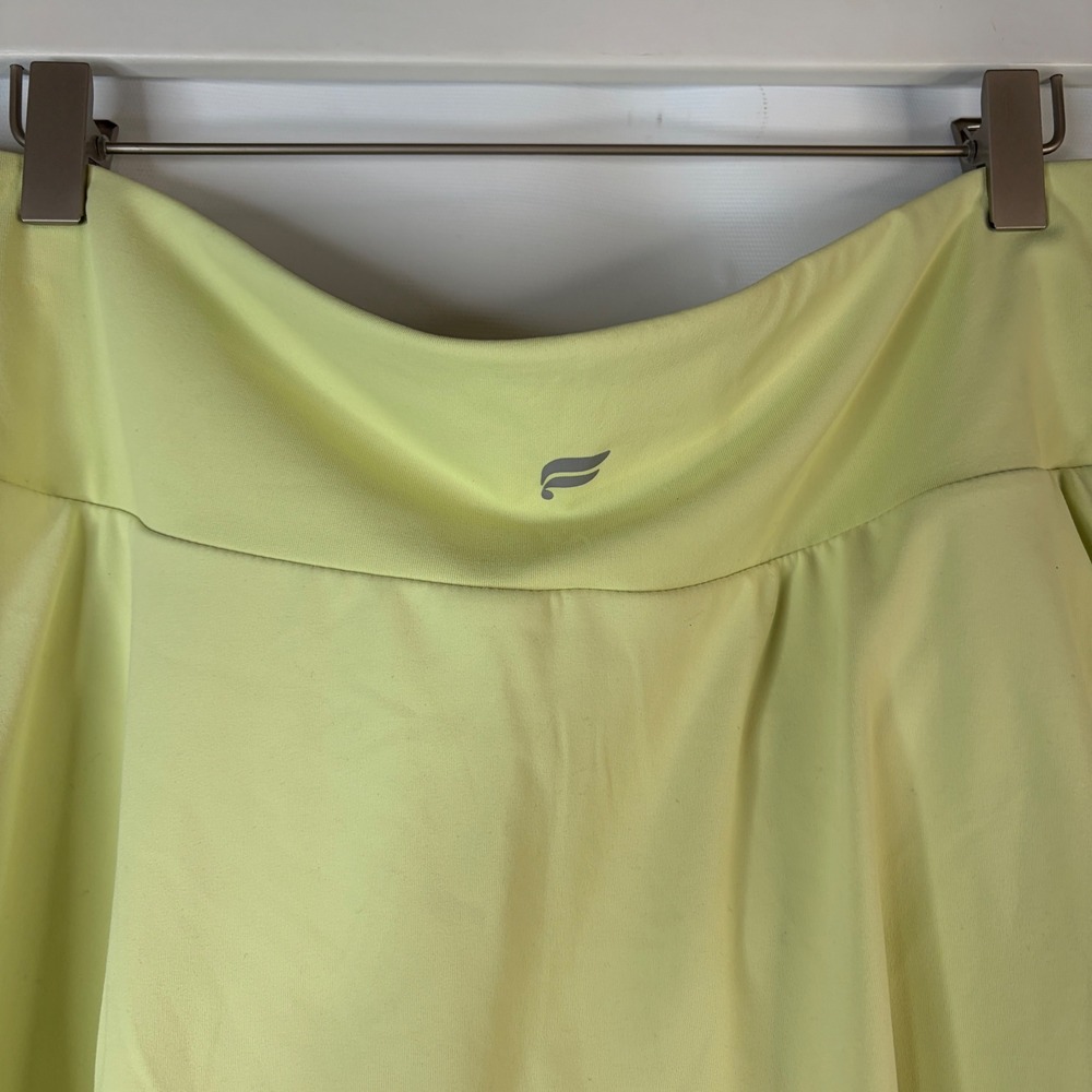 Fabletics Skort Womens XXL/1X Lime Green Crossover Waist Pockets - Picture 3 of 9